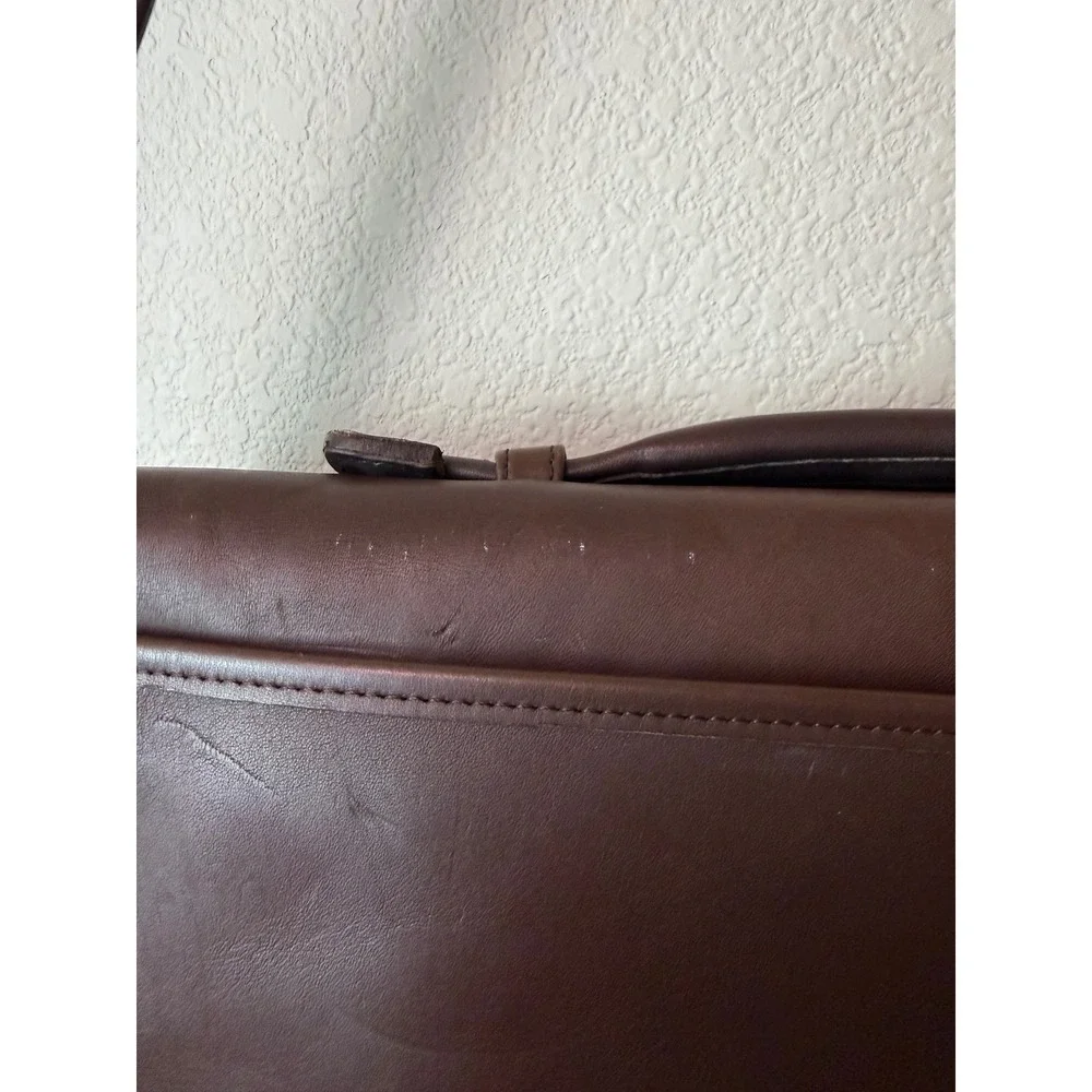 Vintage Coach Lexington Briefcase Mahogany Brown Leather Messenger Bag 5266